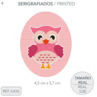 Термозаплатка тканевая Сова 4,5*5,7 см 6436-4 Термозаплатка тканевая Сова 4,5*5,7 см 6436-4