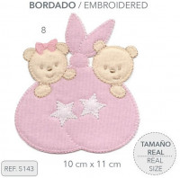 Термозаплатка с вышивкой Мишки 10*11 см 5143-8
