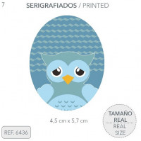Термозаплатка тканевая Сова 4,5*5,7 см 6436-7 Термозаплатка тканевая Сова 4,5*5,7 см 6436-7