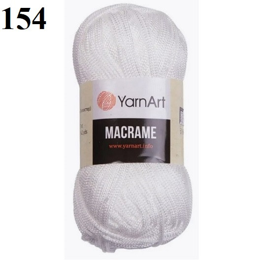 Пряжа YarnArt Macrame 3 мм 130 м цвет белый 154