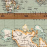 Ткань декоративная 138 см Карта мира Испания