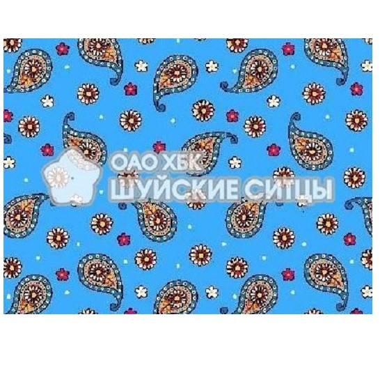 Ткань ситец Полина 80 см Огурцы на голубом 93283 Ткань ситец Полина 80 см Огурцы на голубом 93283