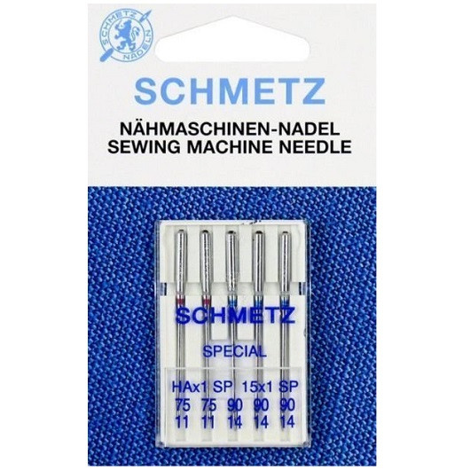 Иглы Schmetz супер стретч № 75(2) 90(3) 5 шт Schmetz Иглы Schmetz супер стретч № 75(2) 90(3) 5 шт Schmetz