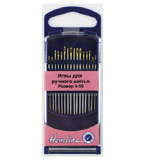 Иглы швейные с острым кончиком № 5-10 16 шт Hemline 288G.510 Иглы швейные с острым кончиком № 5-10 16 шт Hemline 288G.510