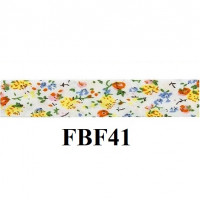 Косая бейка с принтом Цветы 15 мм хлопок FBF41