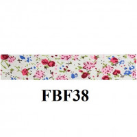 Косая бейка с принтом Цветы 15 мм хлопок FBF38