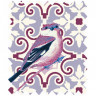 Ткань Gutermann Notting Hill розовый узор птицы Ткань Gutermann Notting Hill розовый узор птицы