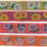 Лента жаккардовая 24 мм Ромашки С1852Г17 8953-7 Лента жаккардовая 24 мм Ромашки С1852Г17 8953-7