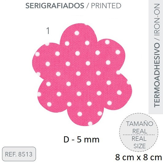 Термозаплатка тканевая Цветок 8*8 см 8513-1 Термозаплатка тканевая Цветок 8*8 см 8513-1