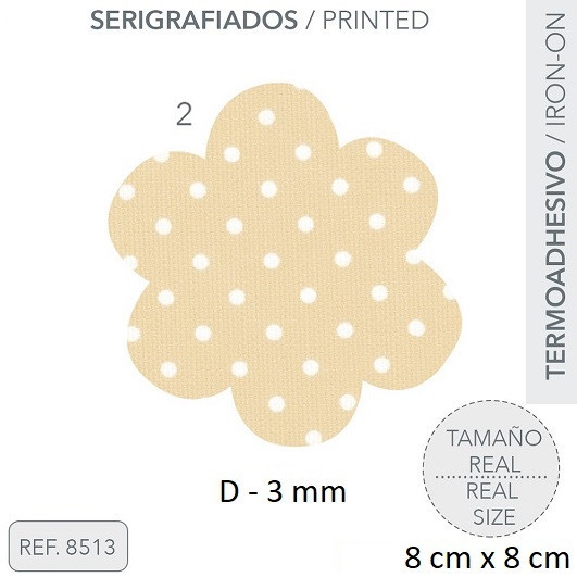 Термозаплатка тканевая Цветок 8*8 см 8513-2 Термозаплатка тканевая Цветок 8*8 см 8513-2