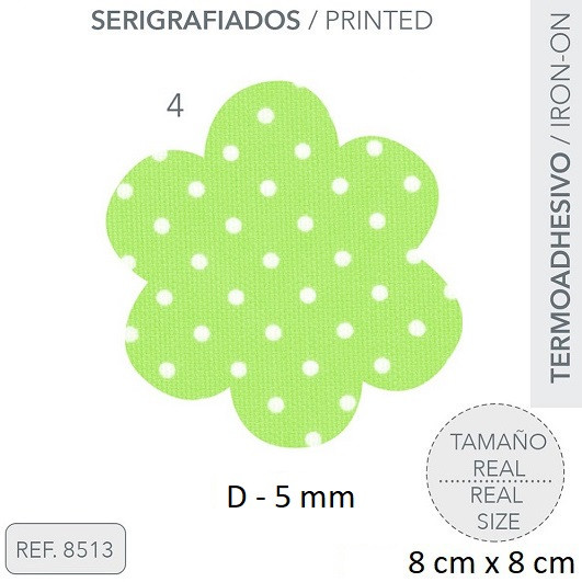 Термозаплатка тканевая Цветок 8*8 см 8513-4 Термозаплатка тканевая Цветок 8*8 см 8513-4