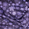 Ткань плащевая 145 см Дюспо 240Т Milky Снежинки фиолетовые Ткань плащевая 145 см Дюспо 240Т Milky Снежинки фиолетовые