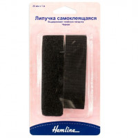 Липучка самоклеящаяся чёрная 25 мм*1 м HEMLINE 659.25.B Липучка самоклеящаяся чёрная 25 мм*1 м HEMLINE 659.25.B