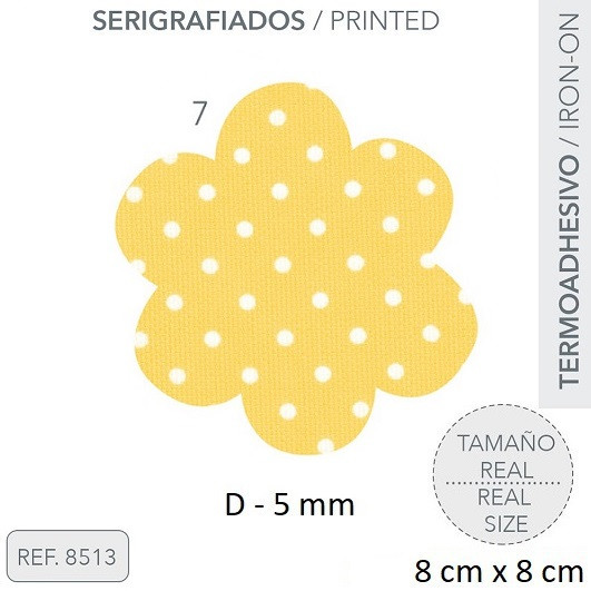 Термозаплатка тканевая Цветок 8*8 см 8513-7 Термозаплатка тканевая Цветок 8*8 см 8513-7
