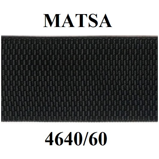 Резинка-пояс 60 мм цвет черный MATSA 4640/60 Резинка-пояс 60 мм цвет черный MATSA 4640/60