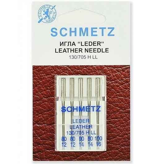 Иглы для кожи №80(2), 90(2), 100 5шт Schmetz Иглы для кожи №80(2), 90(2), 100 5шт Schmetz