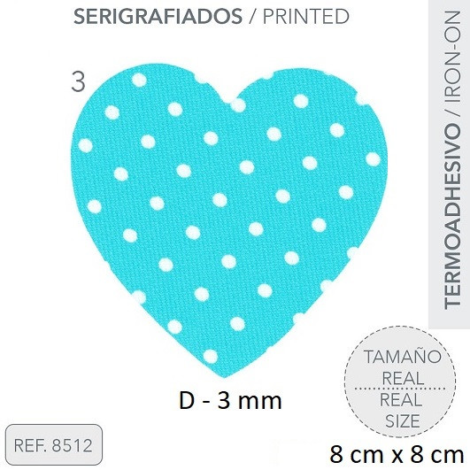 Термозаплатка тканевая Сердечко 8*8 см 8512-3 Термозаплатка тканевая Сердечко 8*8 см 8512-3