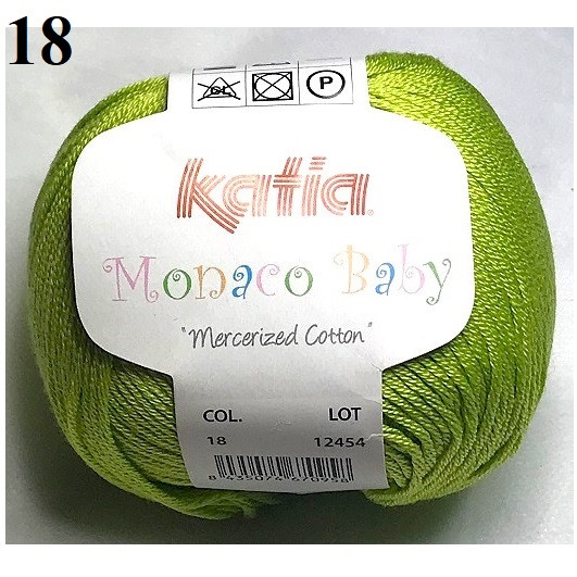 Пряжа Katia Monaco Baby цвет 18 Салатовый Пряжа Katia Monaco Baby цвет 18 Салатовый