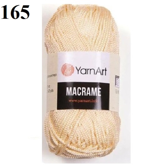 Пряжа Yarnart Macrame 3 мм 130 м топленое молоко 165